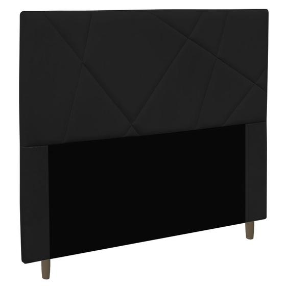 Imagem de Cabeceira Cama Box Casal Mali 140cm Corano Preto - Abmaza