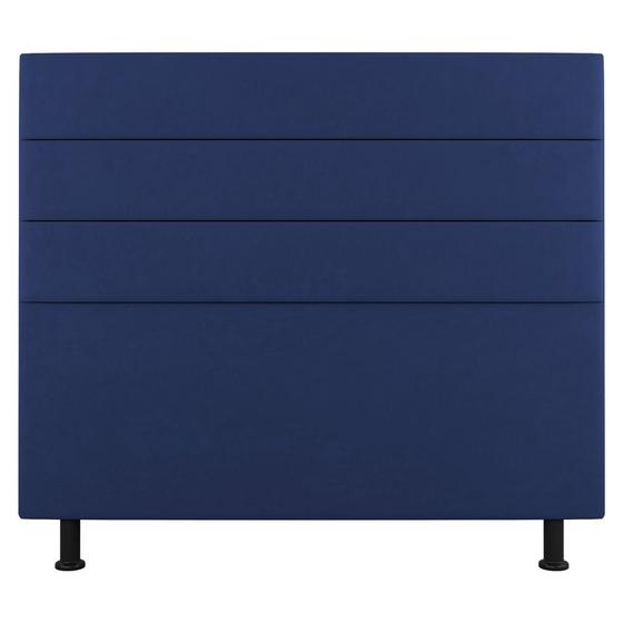 Imagem de Cabeceira Cama Box Casal Malik 140cm Suede Azul - Abmaza