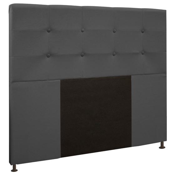 Imagem de Cabeceira Cama Box Casal Queen 160cm D10 Safira Suede Cinza - Mpozenato