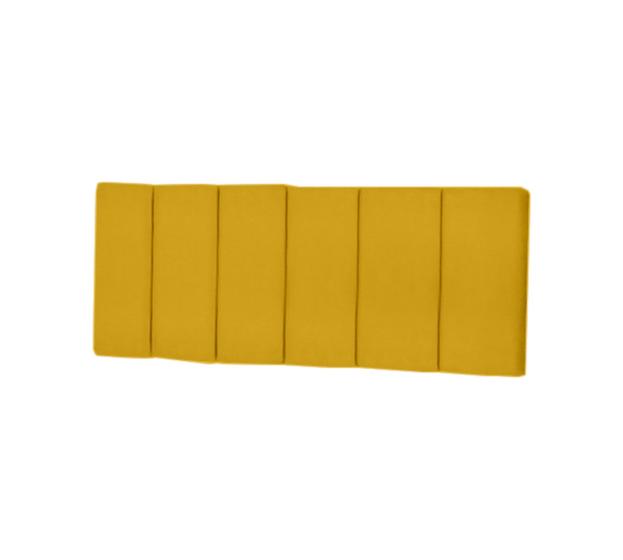 Imagem de Cabeceira Cama Box Dubai/Capri Casal 140 x 55 cm Amarelo Suede