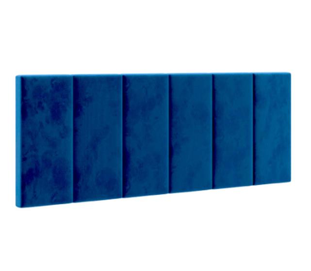 Imagem de Cabeceira Cama Box Dubai/Capri Casal 140 x 55 cm Azul Suede