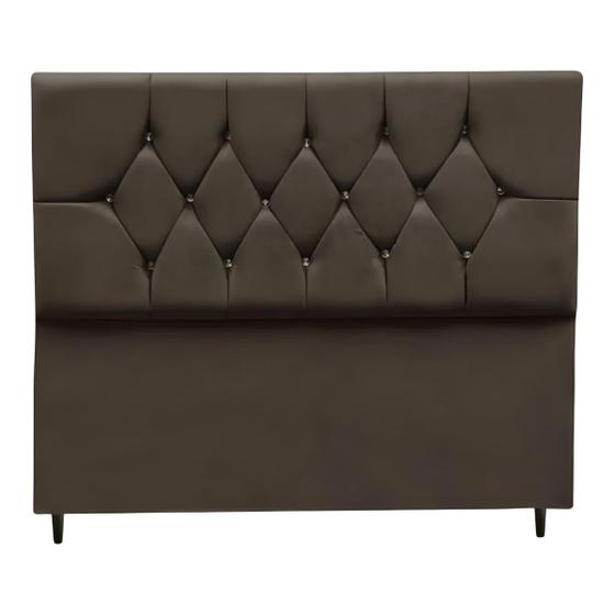 Imagem de Cabeceira Cama Box Estofada Casal 140 cm Geovana Suede