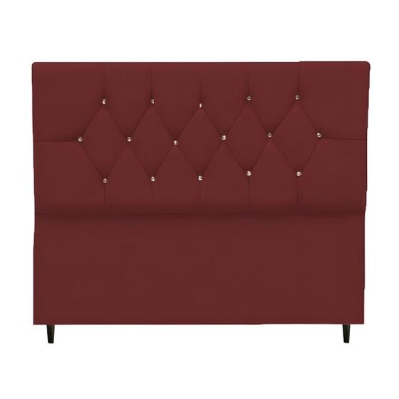 Imagem de Cabeceira Cama Box Estofada Casal 140 cm Geovana Suede