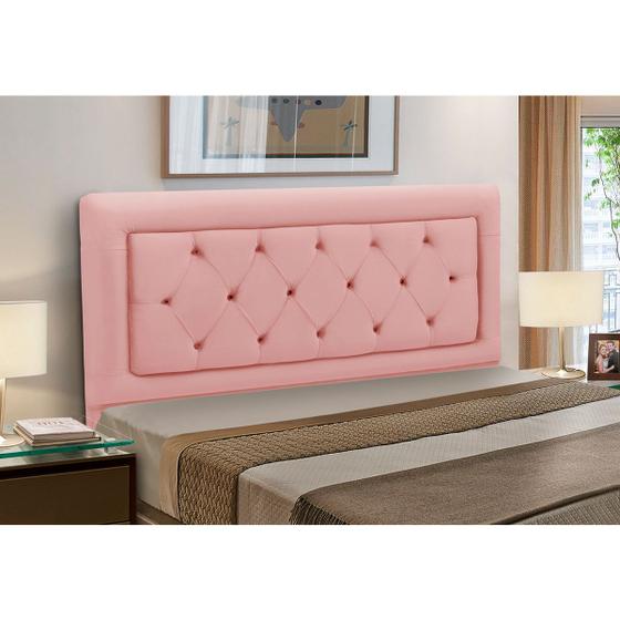 Imagem de Cabeceira Cama Box Estofada Madeira Queen Size Belinha Reta