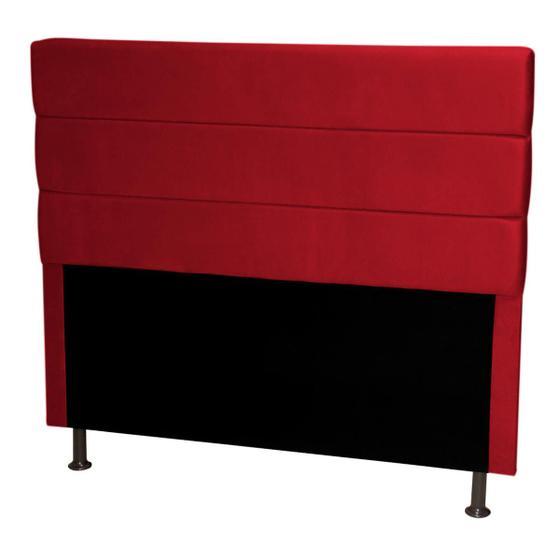 Imagem de Cabeceira Cama Box King Size Italia 1,90 Suede Vermelho