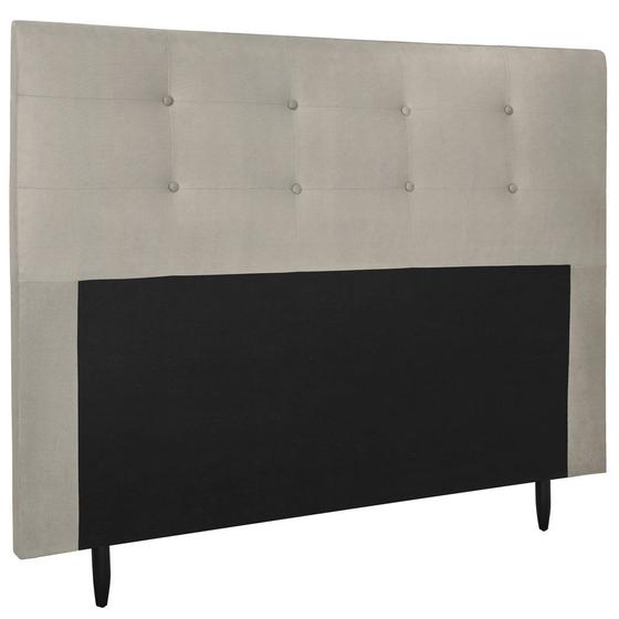 Imagem de Cabeceira Cama Box Queen 160cm Helena Tecido Suede Bege Ísis Decor