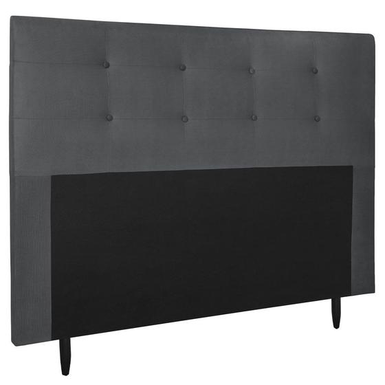 Imagem de Cabeceira Cama Box Queen 160cm Helena Tecido Suede Cinza Ísis Decor