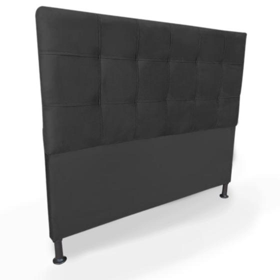 Imagem de Cabeceira Cama Box Queen 160cm Maya Suede Preto - Sheep Estofados