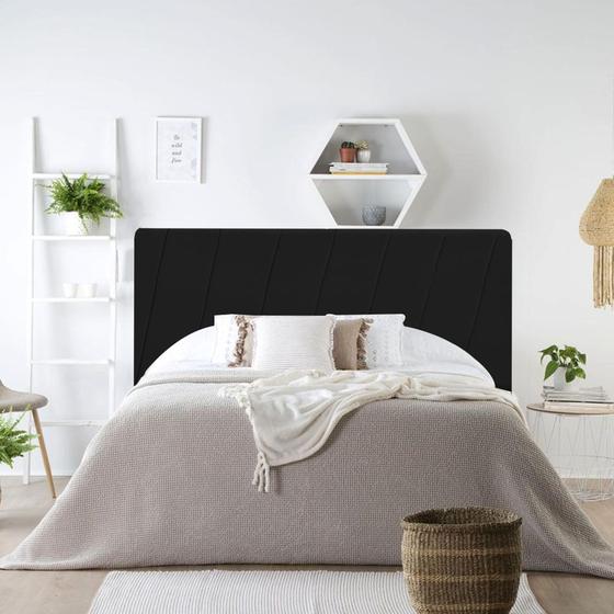 Imagem de Cabeceira cama box solteiro 0.90 iza - suede preto