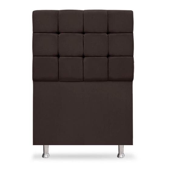 Imagem de Cabeceira Cama Box Solteiro 90cm Bela Tecido Suede Marrom Ísis Decor