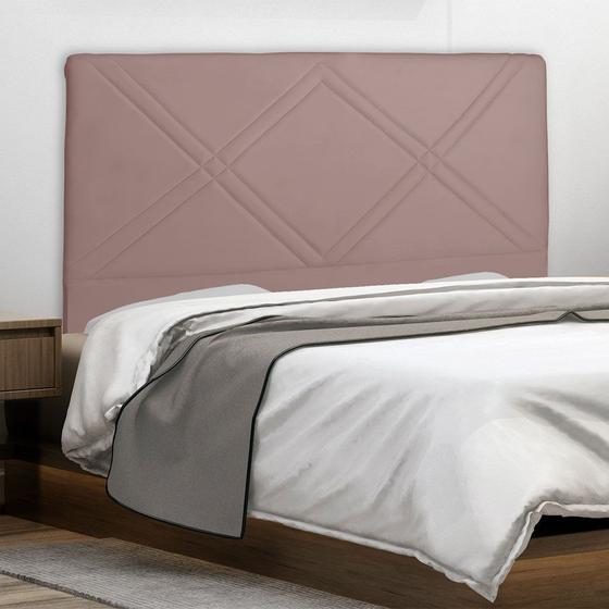 Imagem de Cabeceira Cama Box Solteiro Caribe 90 Cm Suede Rose