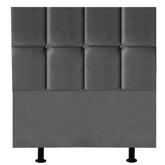 Imagem de Cabeceira Cama Box Solteiro Estofada Poliana 90 Cm Suede