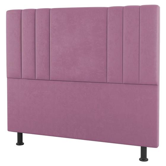 Imagem de Cabeceira Cama Box Solteiro Grace 90cm Suede Rosa - Desk Design