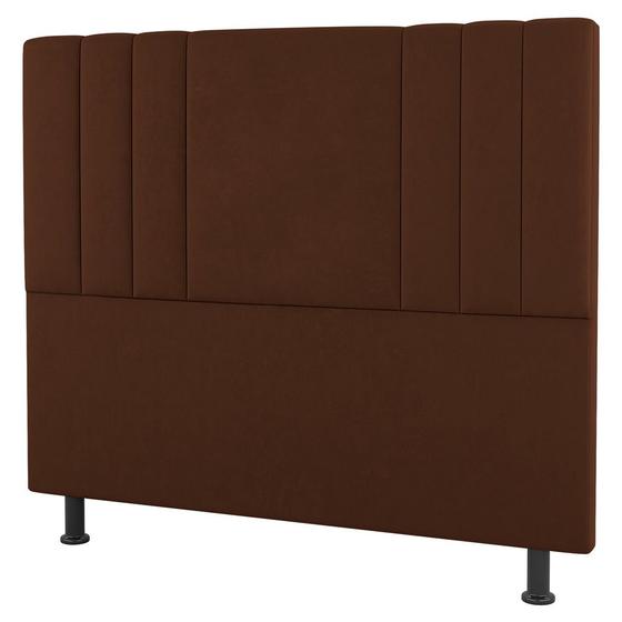 Imagem de Cabeceira Cama Box Solteiro Grace 90cm Suede Terracota - Desk Design