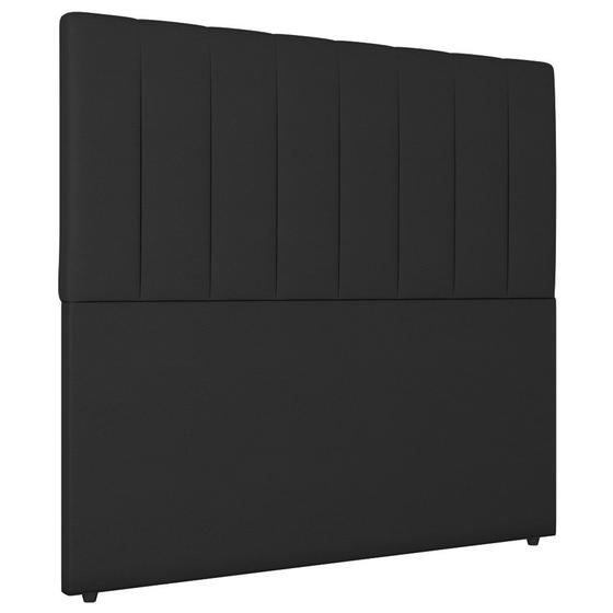 Imagem de Cabeceira Cama Box Solteiro Ivana 90cm Sintético Preto - Abmaza