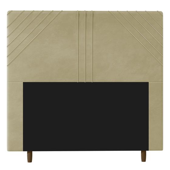 Imagem de Cabeceira Cama Box Solteiro Lisboa 90cm Corano Bege - Desk Design