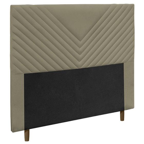 Imagem de Cabeceira Cama Box Solteiro Viena 90cm Suede Bege - Desk Design