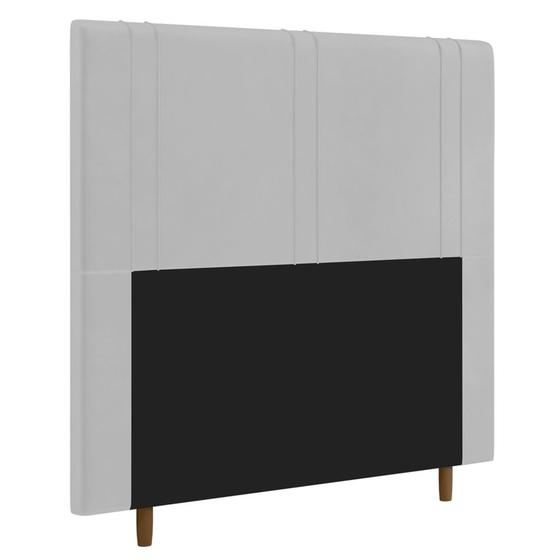 Imagem de Cabeceira Cama Box Solteiro Vittória 90cm Corano Branco - Desk Design