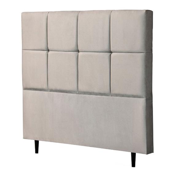 Imagem de Cabeceira Cama Box Super King 195cm Roma Suede Bege - Vallisa Decor