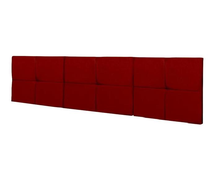 Imagem de Cabeceira Cama Casal King Size 1,95 MÉXICO Box Estofada - Vermelho Suede