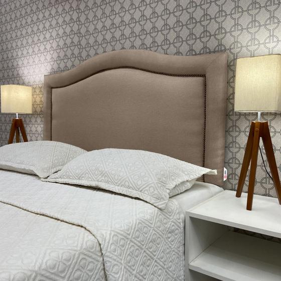 Imagem de Cabeceira Cama Casal Sevilha Provençal Diamond Linho Bege 60 RBL