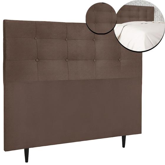 Cabeceira Cama Queen Size Casal 1,6m Estofada Quarto Pé Incluso Menor preço em Cabeceira Cama Queen Size Casal 1,6m Estofada Quarto Pé Incluso