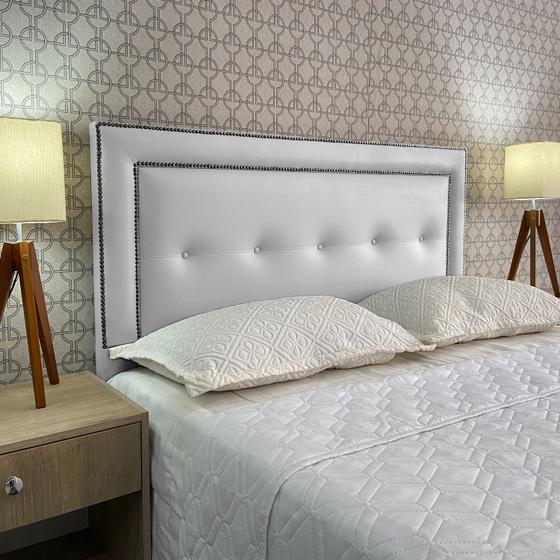 Imagem de Cabeceira Cama Solteiro Botonê Berlim Diamond 2 Corano Branco 60 RBL