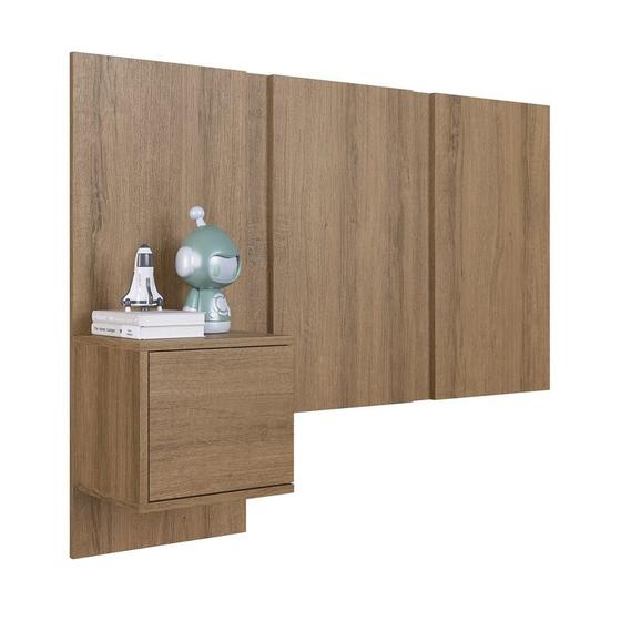 Imagem de Cabeceira Cama Solteiro Com Mesa 80/90 Zurique Mel