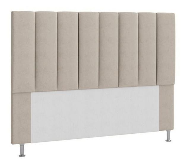 Imagem de Cabeceira Cancun Para Cama Box King 195 Cm Suede Bege - DL Decor