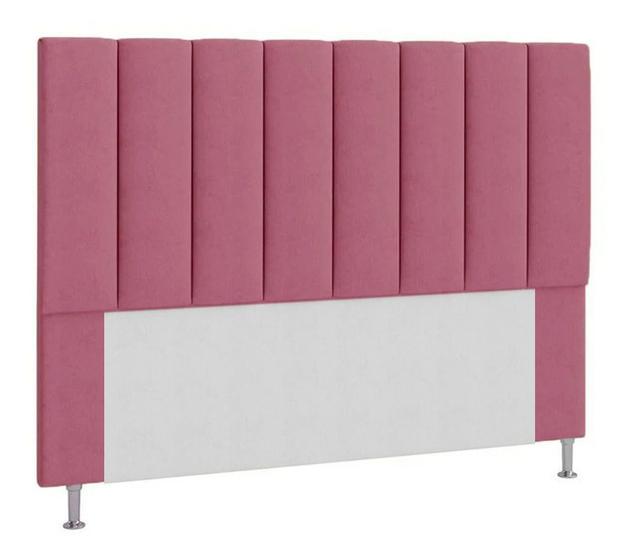 Imagem de Cabeceira Cancun Para Cama Box Solteiro 90 Cm Suede Rosa Barbie - DL Decor