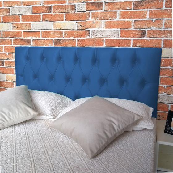 Cabeceira Capitone Luna Suede Liso Azul Royal Solteiro RBL 90 x 60 Menor preço em Cabeceira Capitone Luna Suede Liso Azul Royal Solteiro RBL 90 x 60