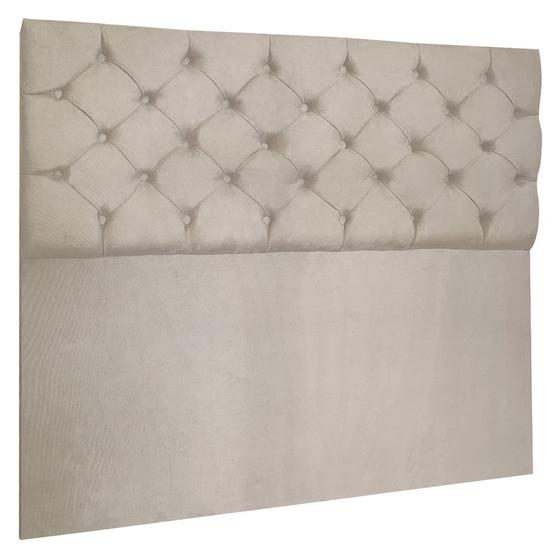Imagem de Cabeceira Capitonê Solteiro 0,90m Jade Suede Bege - Pallazio