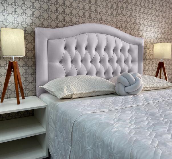 Imagem de Cabeceira Casal 140 Cama Box Sophia Provençal Branco Corano Painel Parede RBL