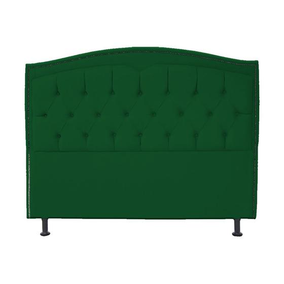 Imagem de Cabeceira Casal 140cm Para Cama Box Diana Suede Verde - DS Estofados