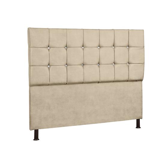 Cabeceira Casal 195 cm com Strass Dubai Suede - LICCE DECOR Imagem de Cabeceira Casal 195 cm com Strass Dubai Suede
