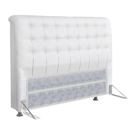 Imagem de Cabeceira Casal Ana 140 cm Cama Box Ana material sintético Branco - FM