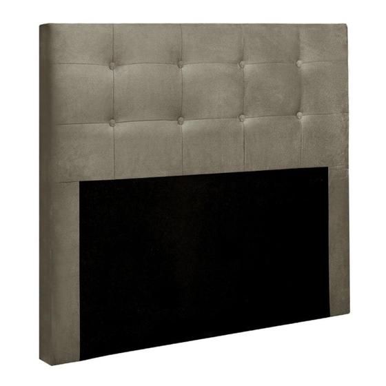 Imagem de Cabeceira Casal Cama Box 140x129 Cm Helen Suede Bege SBL