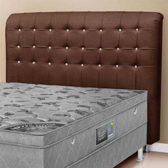 Cabeceira Casal Dama 140cm para Box 138cm Estofada Tecido PVC Simbal Menor preço em Cabeceira Casal Dama 140cm para Box 138cm Estofada Tecido PVC Simbal
