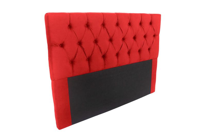 Imagem de Cabeceira Casal de Fixação na Cama 140x117cm Na Cor Vermelha Elegância e Qualidade para o Seu Quarto