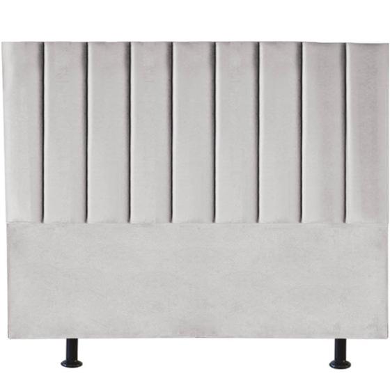 Cabeceira Casal Estofada Carla 140 cm Cinza Claro Menor preço em Cabeceira Casal Estofada Carla 140 cm Cinza Claro