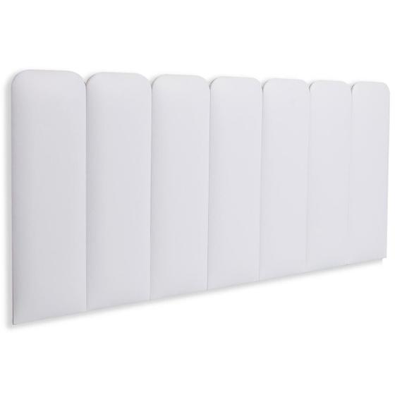 Imagem de Cabeceira Casal Estofada de Colar na Parede Kit 7 Placas Modelo Arredondada - Várias Cores
