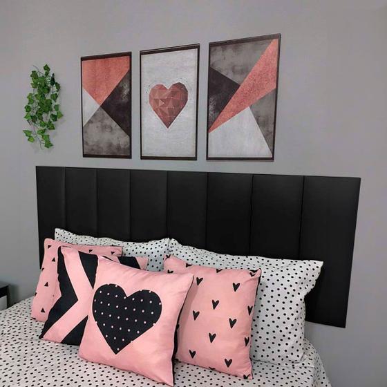 Cabeceira Casal Estofada de Placas Preta 1,40 Kasabela é boa?