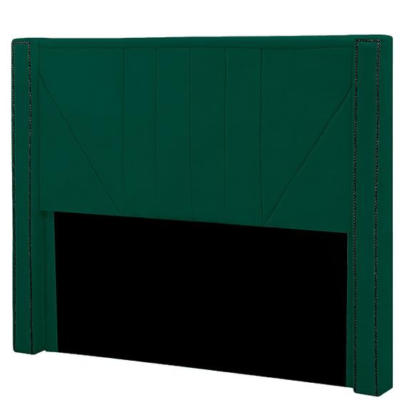 Cabeceira Casal Estofada para Cama Box Toronto Veludo - Bem Rylex Imagem de Cabeceira Casal Estofada para Cama Box Toronto Veludo