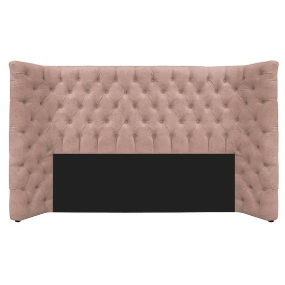 Imagem de Cabeceira Casal Everest P02 140 cm para cama Box Suede Rosê - Amarena Móveis