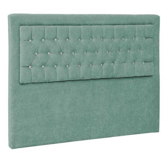 Imagem de Cabeceira Casal Iasi P04 140 cm Suede Turquesa TCA 946 - Amarena Móveis