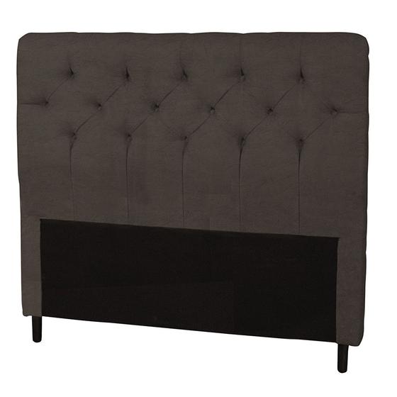 Imagem de Cabeceira Casal King 195cm Para Cama Box Ravena Suede Marrom - DS Estofados