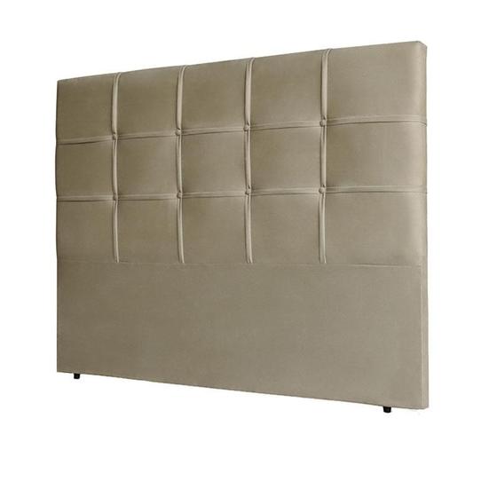 Imagem de Cabeceira Casal Luiza 140 cm Taupe Suede  IDF Decor