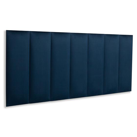 Imagem de Cabeceira Casal Modulada Blu Interiores Reta Cama Box 140 cm x 60 cm MDF Veludo