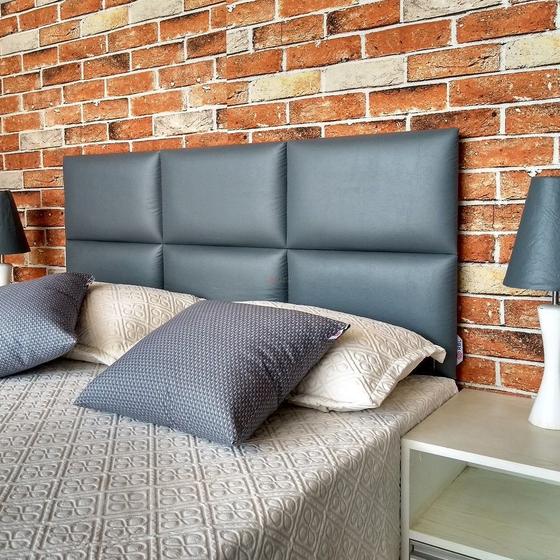 Cabeceira Casal Módulos H6 Com Pes Cama Box Cinza 140 x 120 Rbl Menor preço em Cabeceira Casal Módulos H6 Com Pes Cama Box Cinza 140 x 120 Rbl