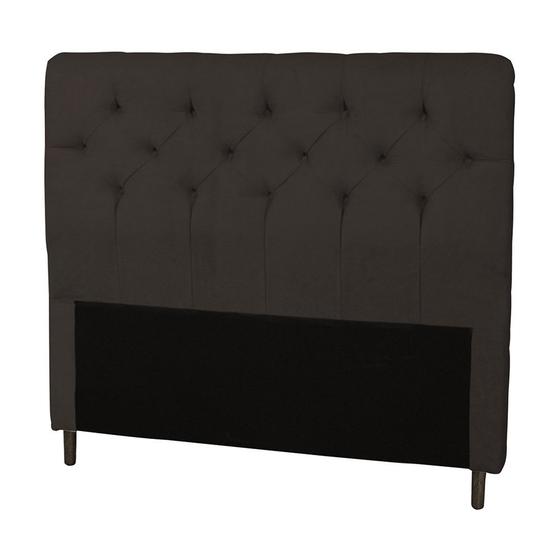 Imagem de Cabeceira Casal Queen 160cm Para Cama Box Ravena Suede Marrom - DS Móveis